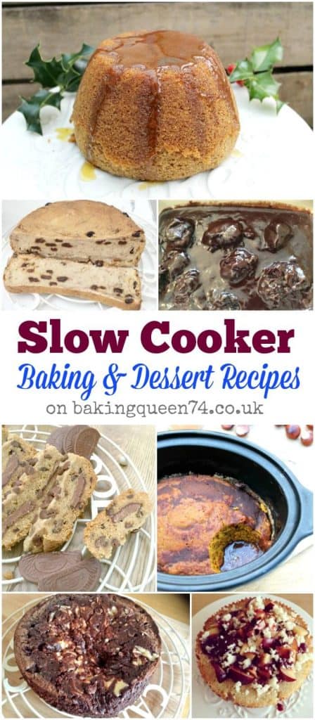 Slow cooker baking and dessert recipes on bakingqueen74.co.uk - if you want to bake or make a pudding in your slow cooker, I have you covered!