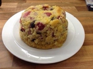 Slow Cooker Raspberry and Blueberry Cake