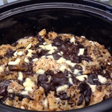 Slow Cooker Chocolate Waffle Pudding by BakingQueen74