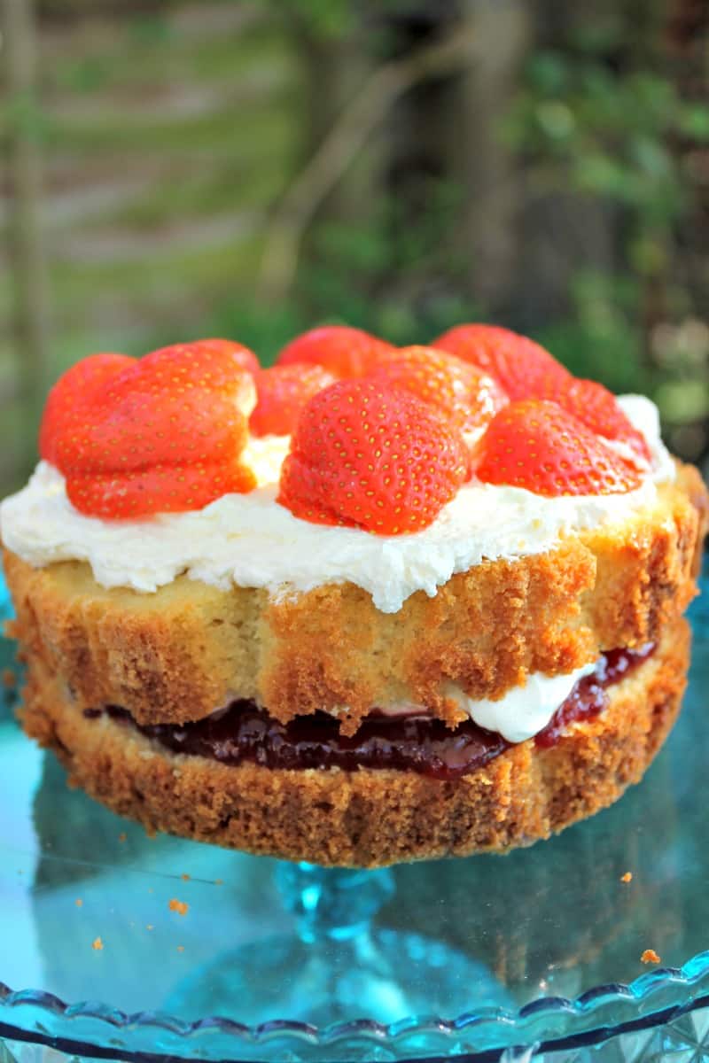Make a cake in a slow cooker - a slow cooker Victoria sponge made in a round slow cooker