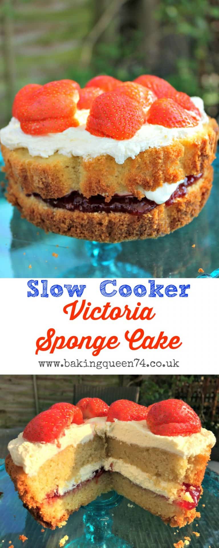 Slow Cooker Victoria Sponge Cake BakingQueen74