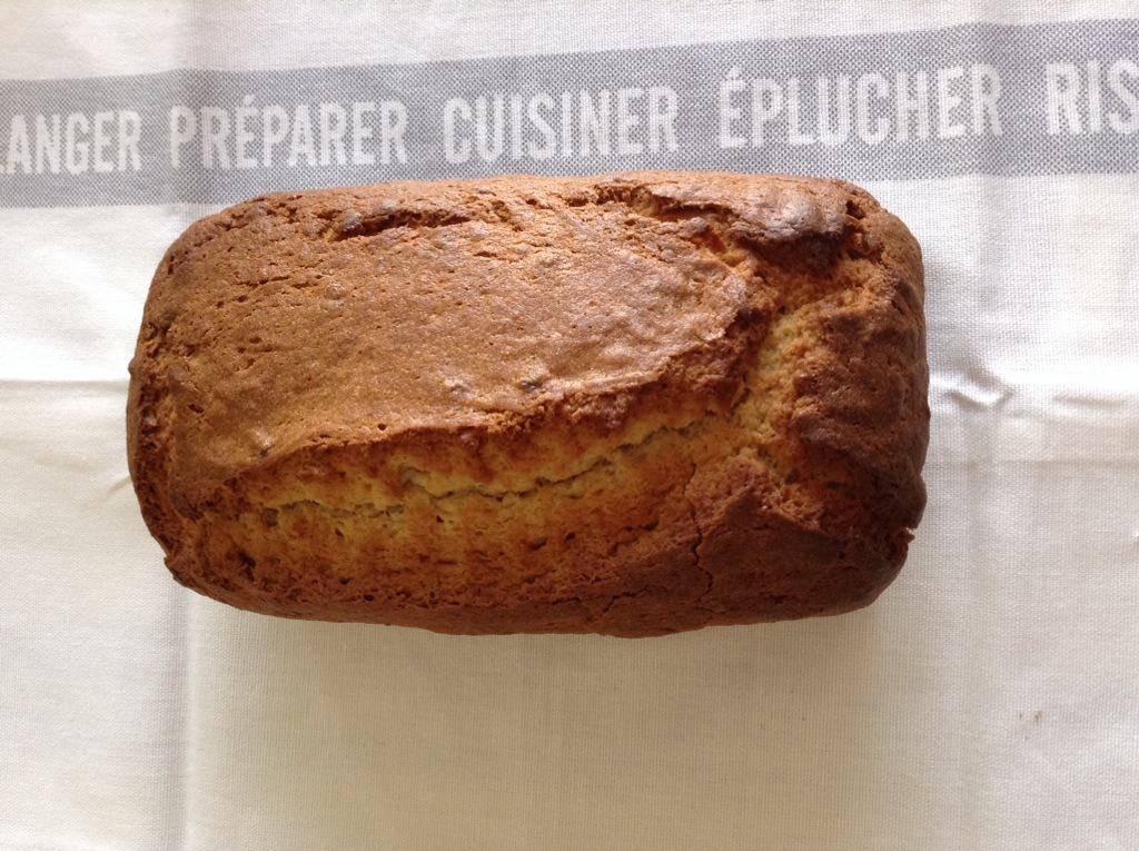 Peanut butter and banana loaf with caramel buttercream icing