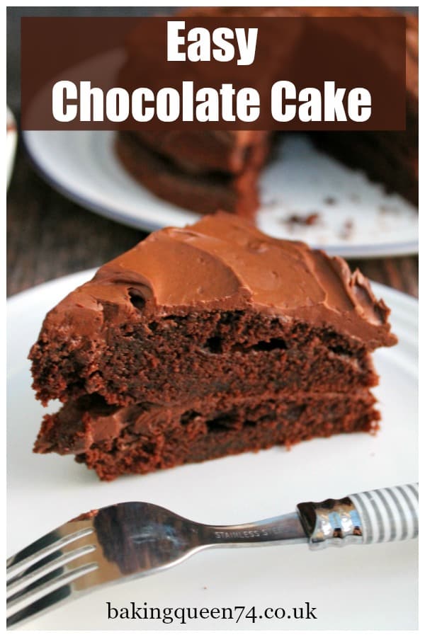 Chocolate cake with text collage.
