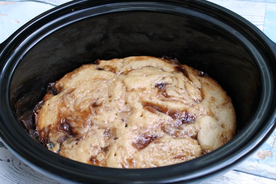 Slow Cooker Jam Swirl Cake