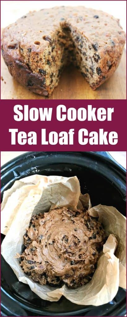 Slow cooker tea loaf cake - make this delicious traditional cinnamon fruit cake in your slow cooker!