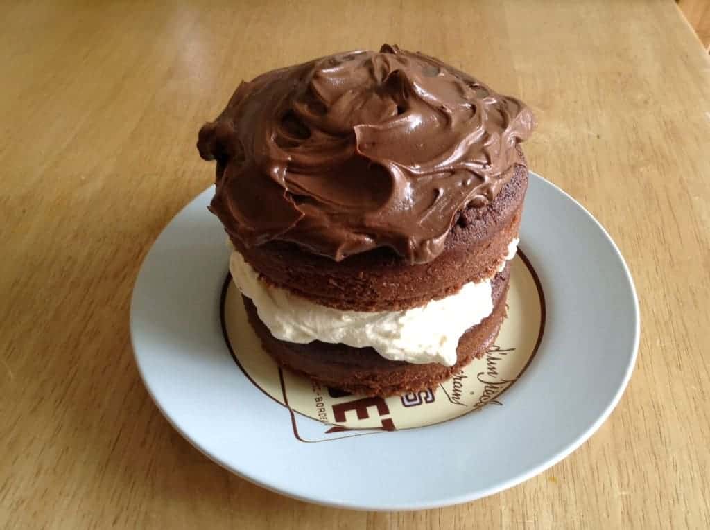 Mini Chocolate Cake with Whipped Chocolate Ganache Icing