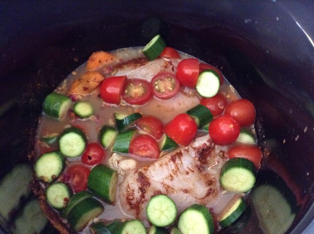 Slow Cooker Chicken and Summer Vegetable Tagine