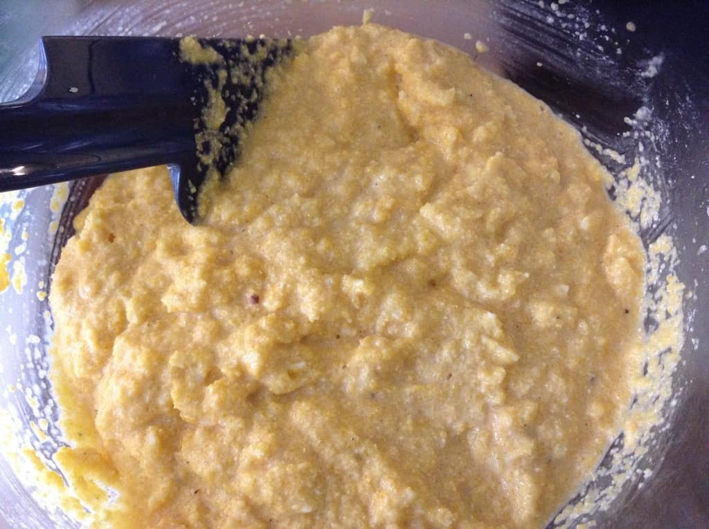 Corn mixture in bowl.