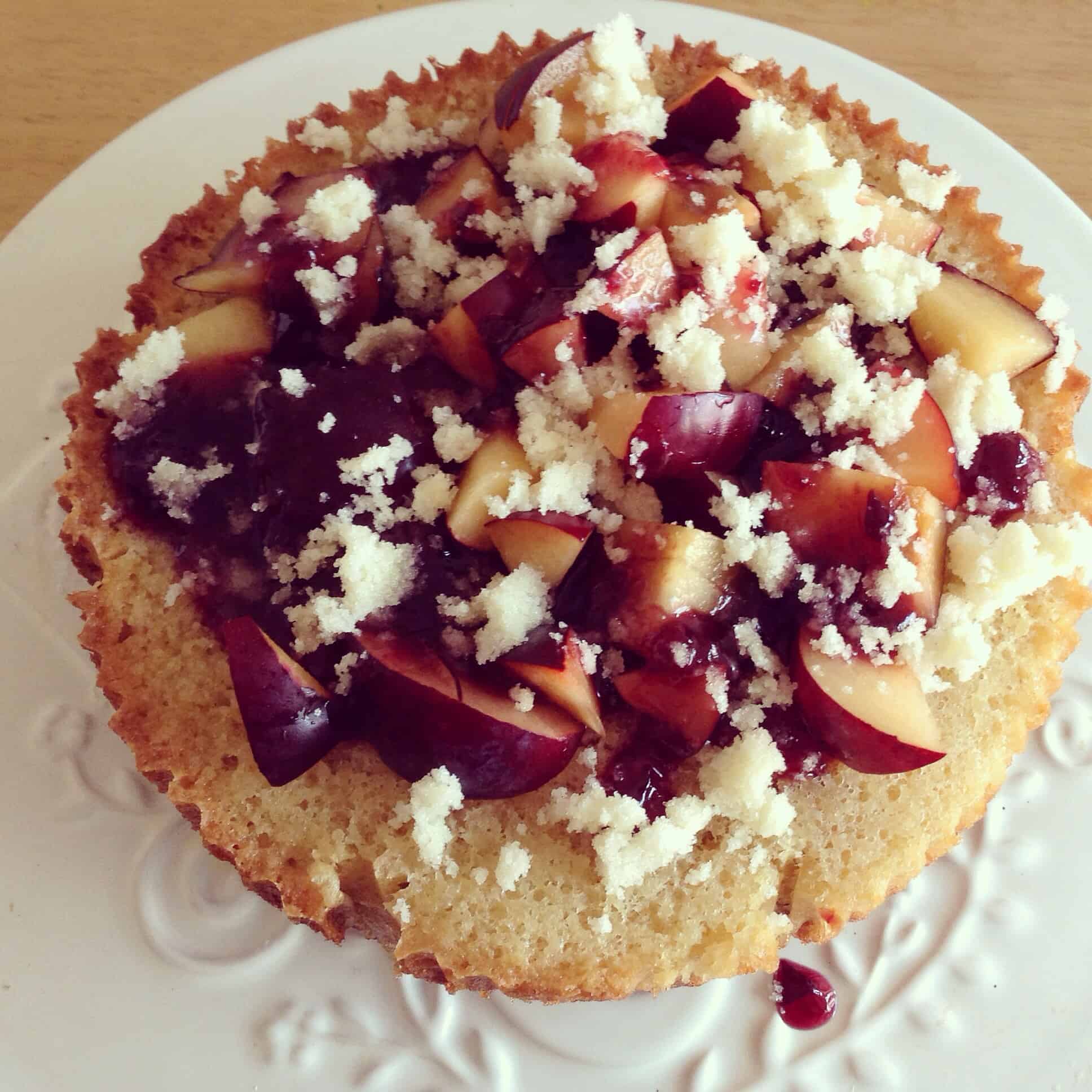 Slow Cooker Plum and Almond Cake