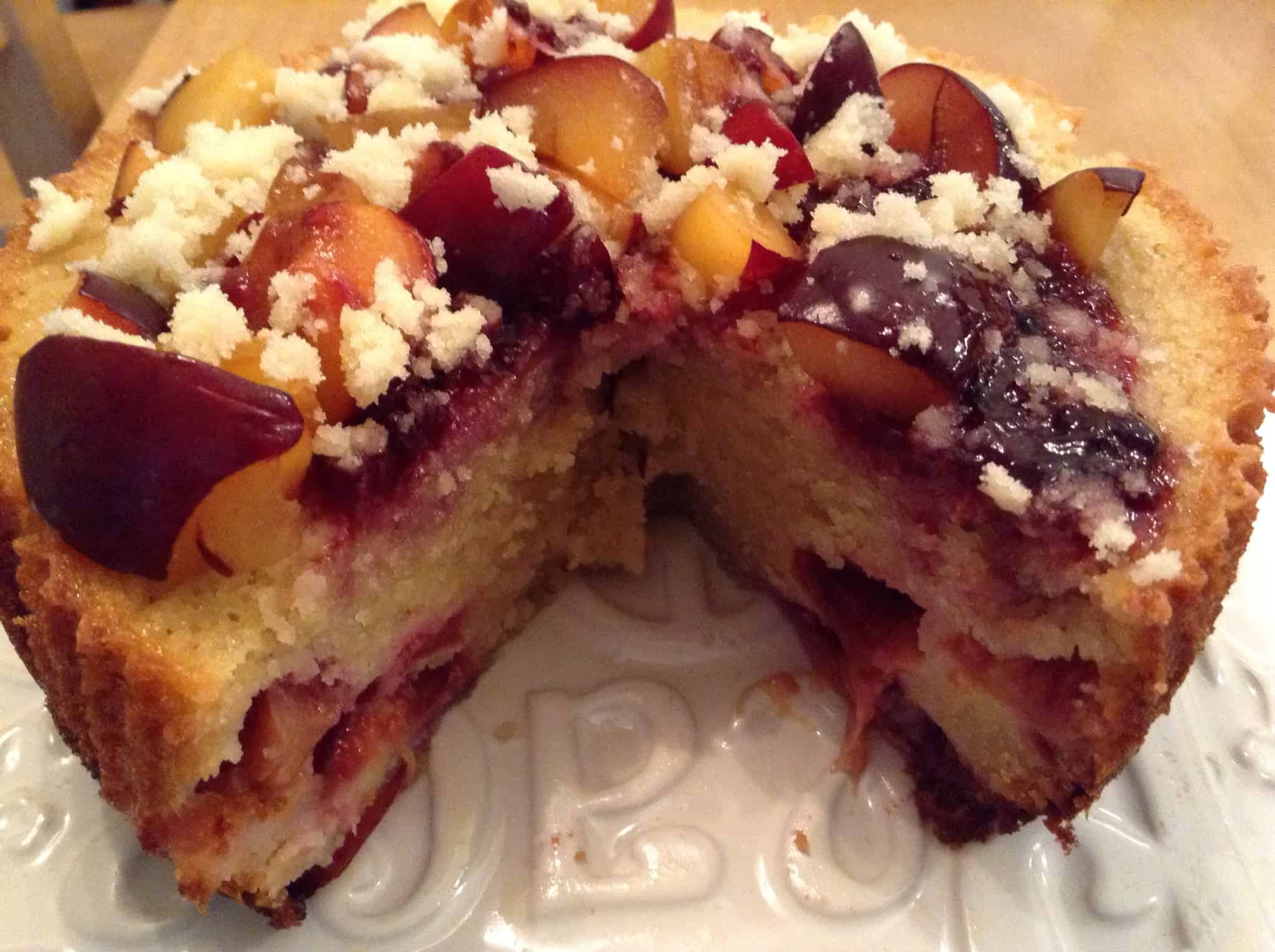 Slow Cooker Plum and Almond Cake - BakingQueen74