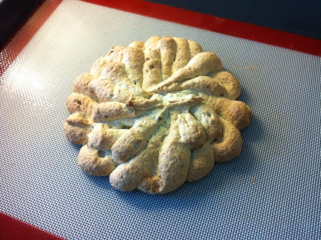 2nd baked Dacquoise on baking tray.