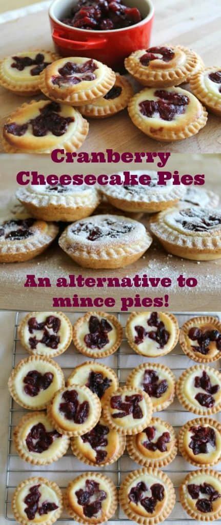 Cranberry Cheesecake Pies - an alternative to mince pies!