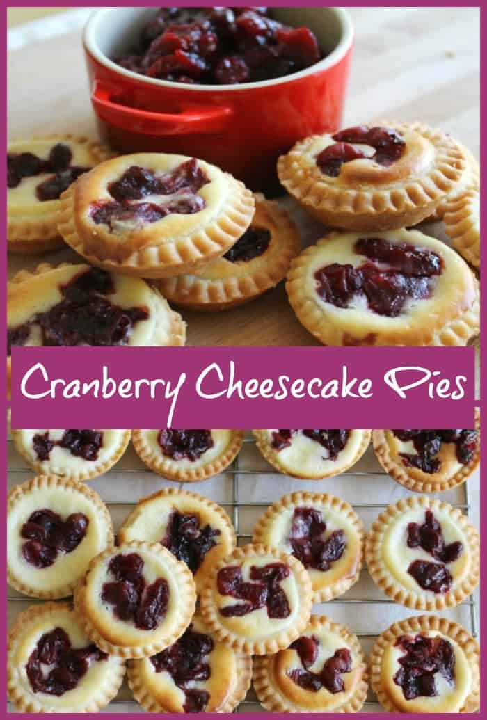 Cranberry Cheesecake Pies - a delicious festive alternative to traditional mince pies which are full of Christmas flavours!