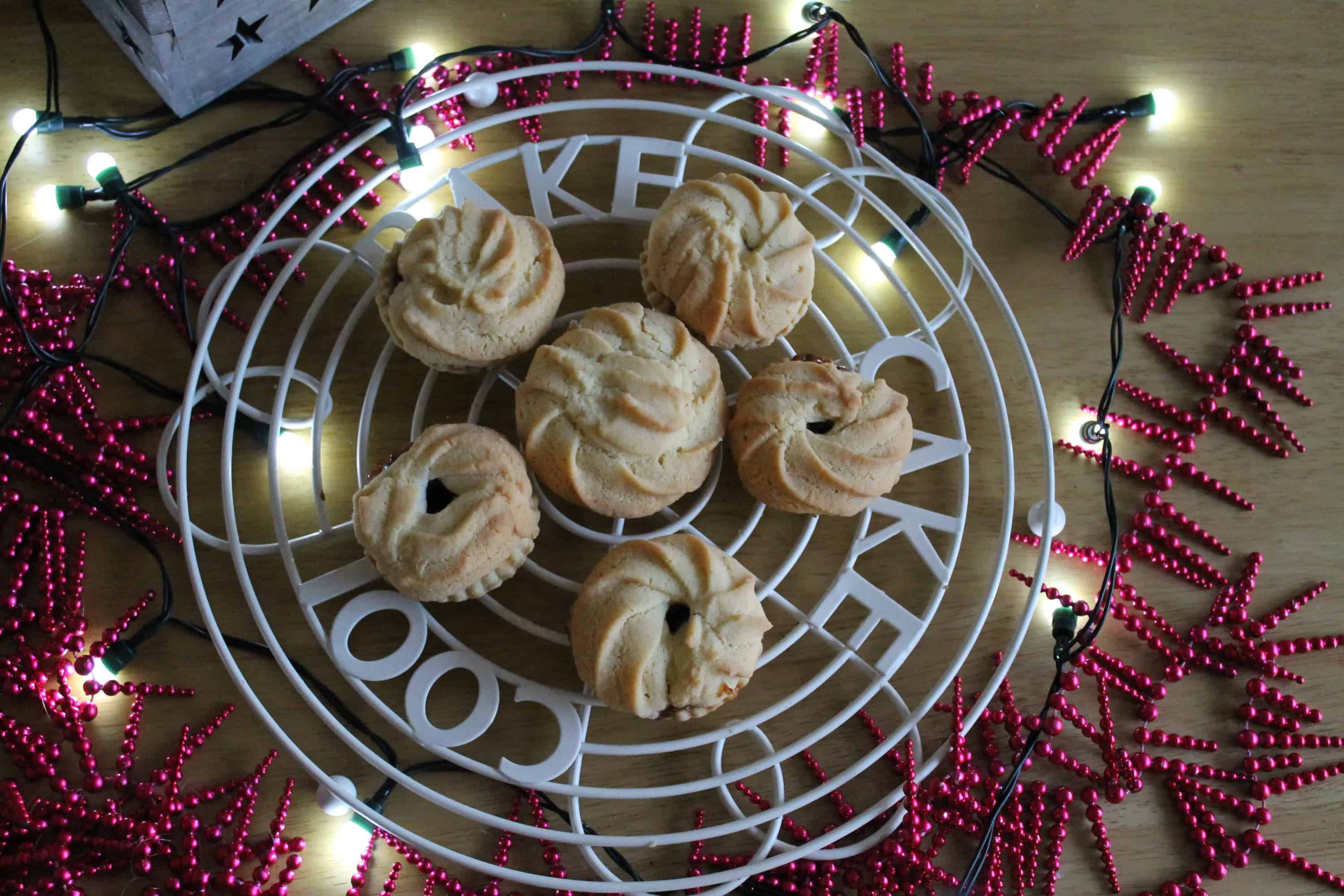 Cranberry and Almond Viennese Whirl Mince Pies