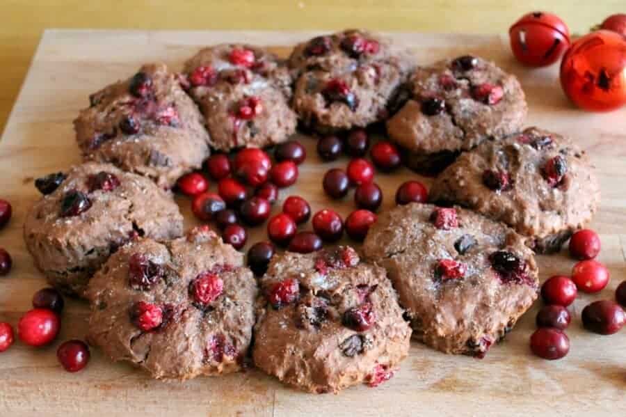 Chocolate Cranberry Scone Wreath