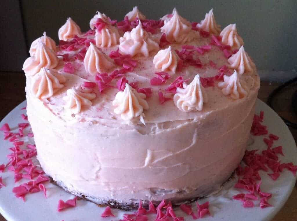 Strawberry Triple Layer Cake - BakingQueen74