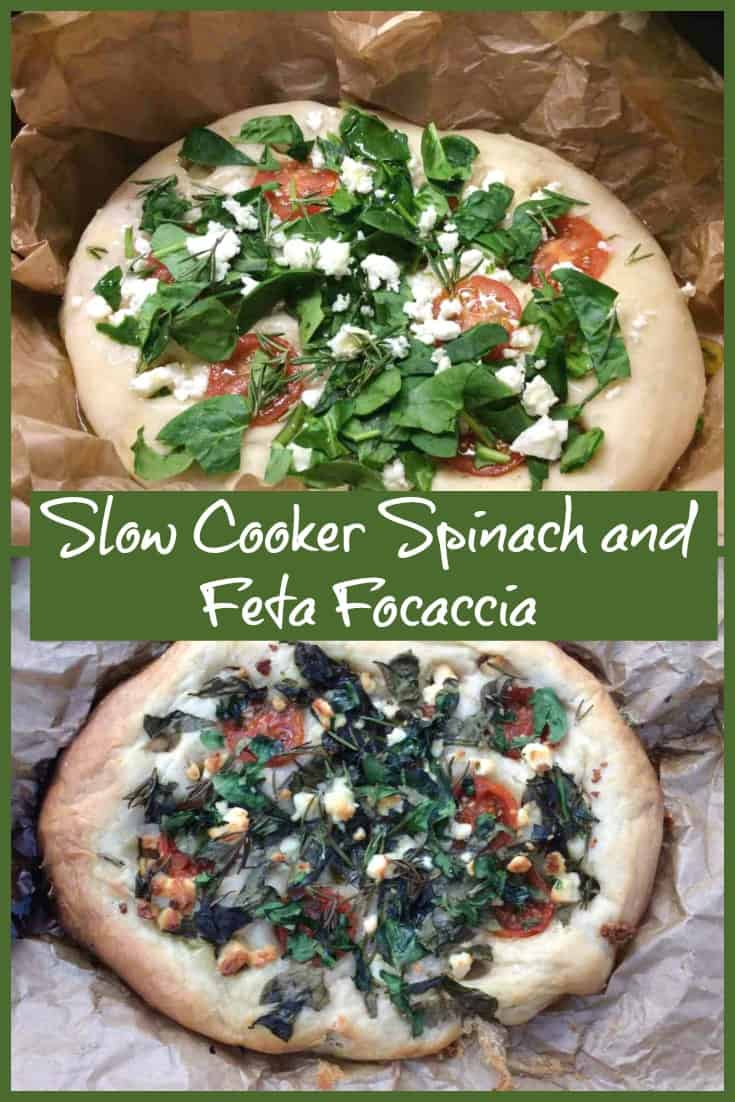 Slow Cooker Spinach and Feta Focaccia