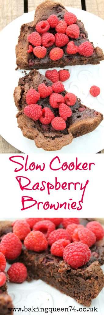 Slow cooker raspberry brownies