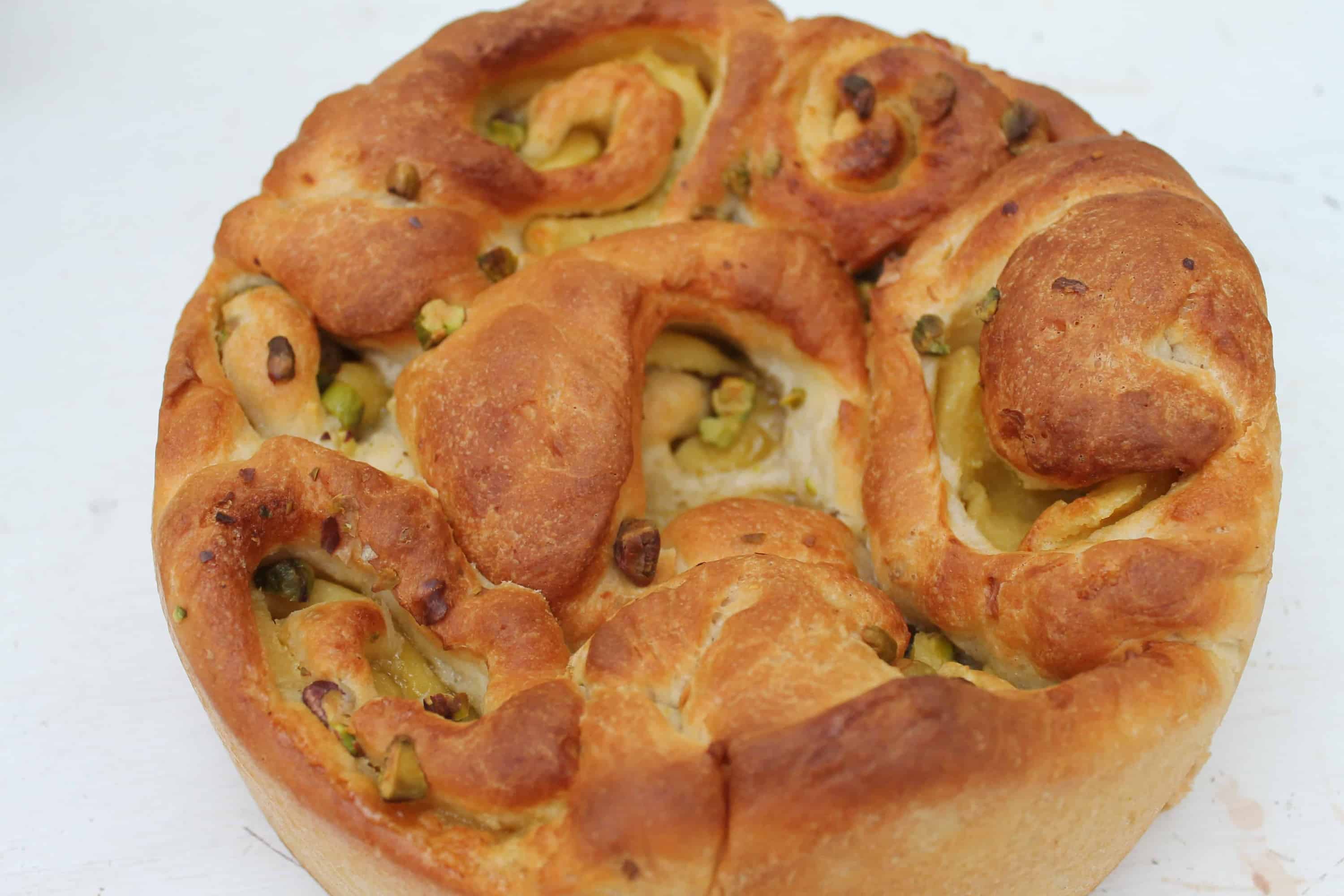 Marzipan and Pistachio Cardamom Buns