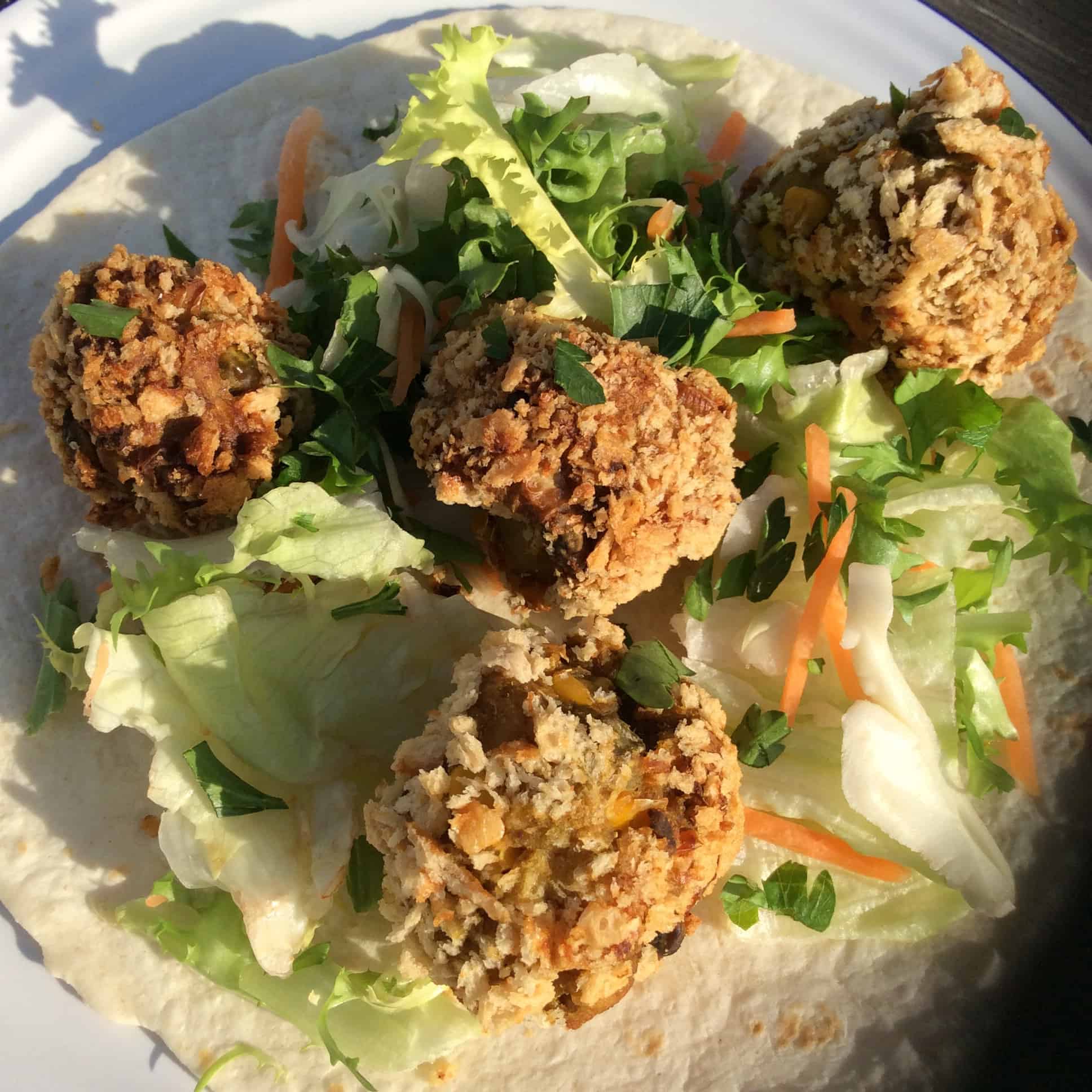Slow Cooker Curried Potato, Pea and Sweetcorn Croquettes