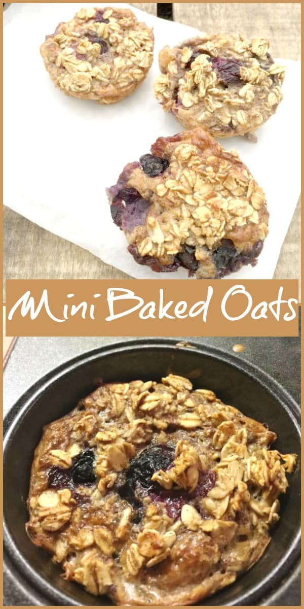 Mini baked oats, the ideal breakfast for when you are on the go and want a lighter option 