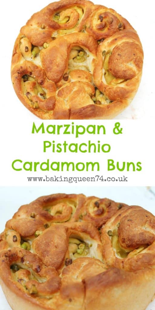 Marzipan and pistachio cardamom buns, a recipe perfect for breakfast