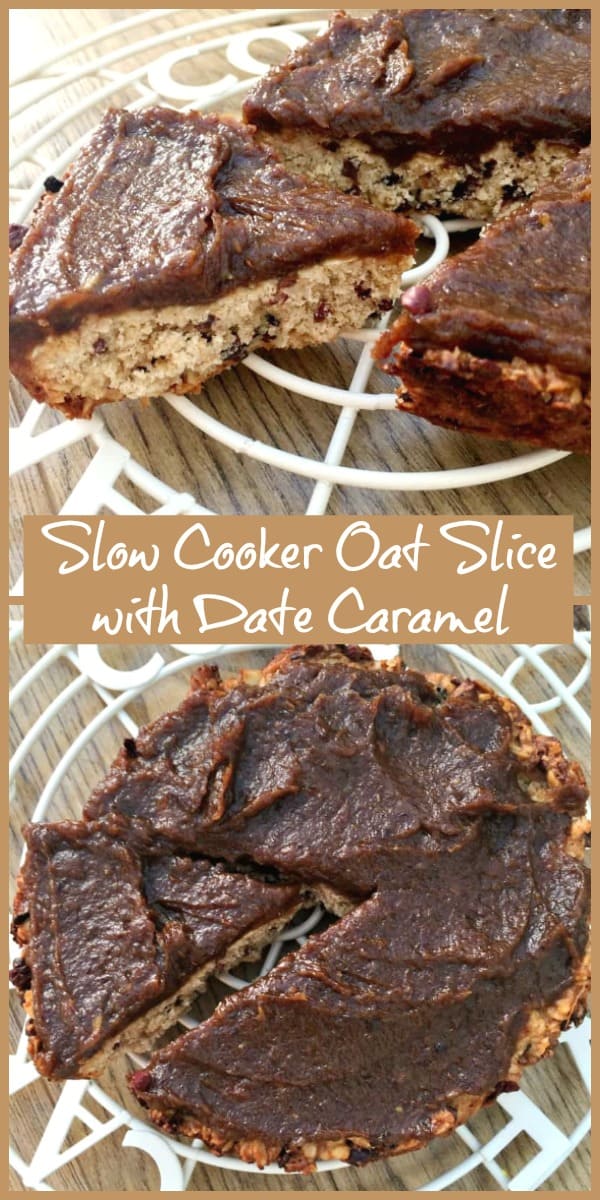 Slow Cooker Oat Slice with Date Caramel