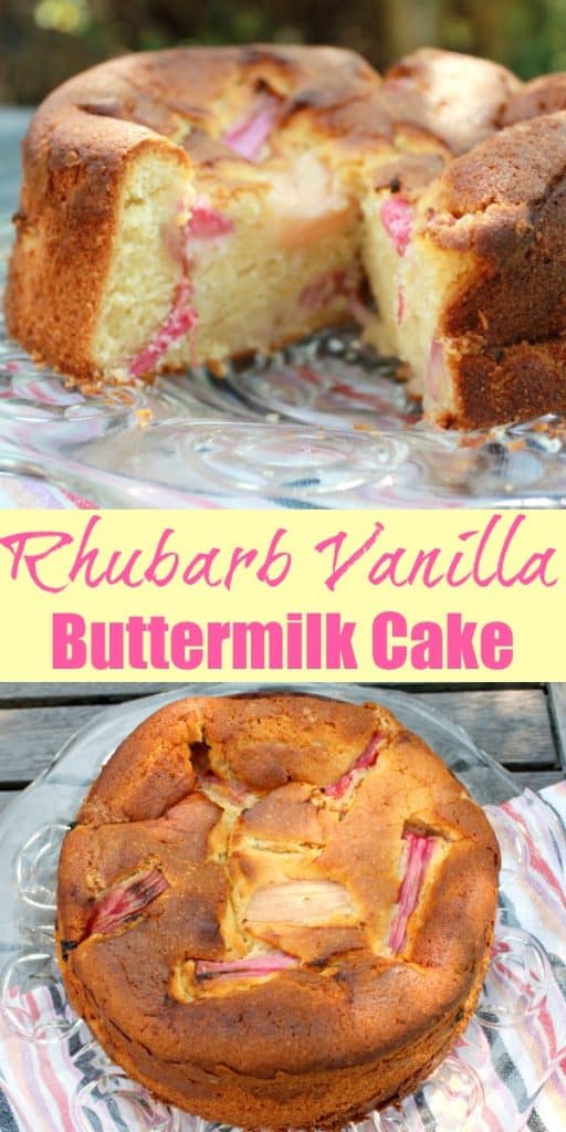 Rhubarb Vanilla Buttermilk Cake