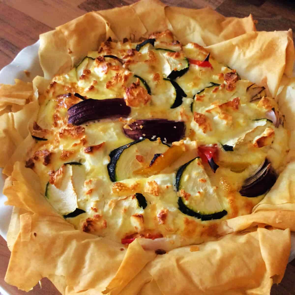 Feta, Pepper and Courgette Filo Pie from Baking Queen 74