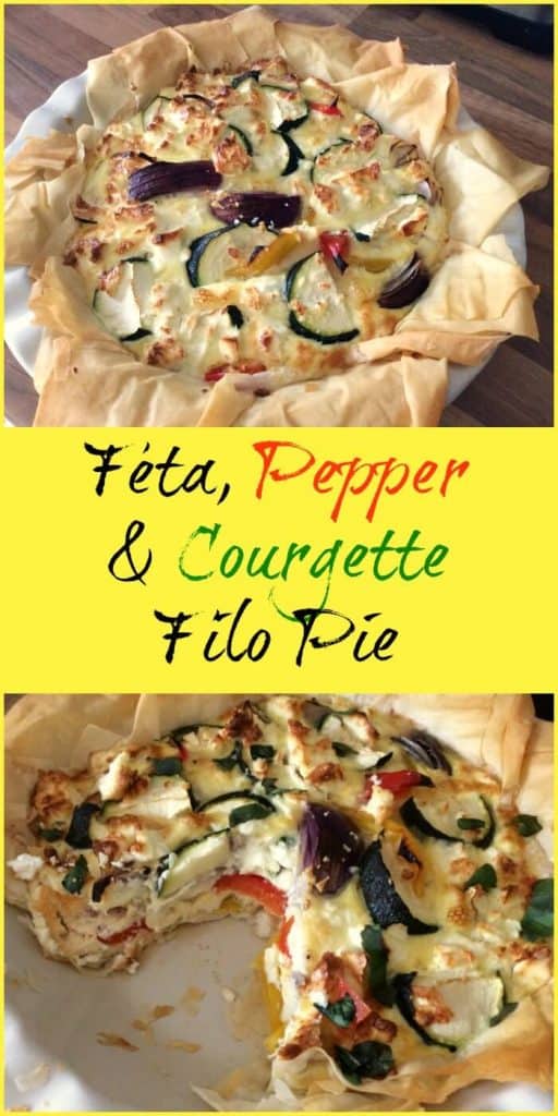 eta, Pepper and Courgette Filo Pie