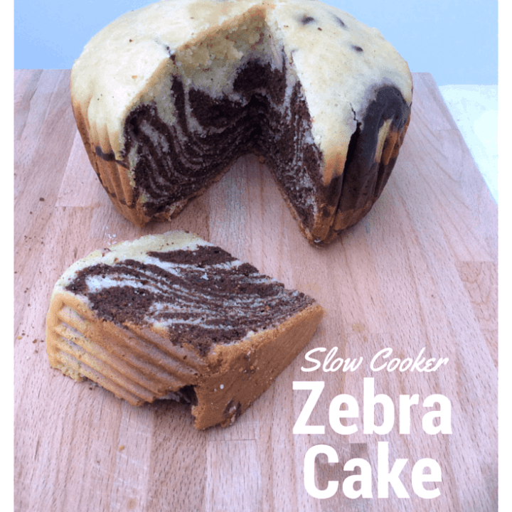 Slow cooker zebra cake