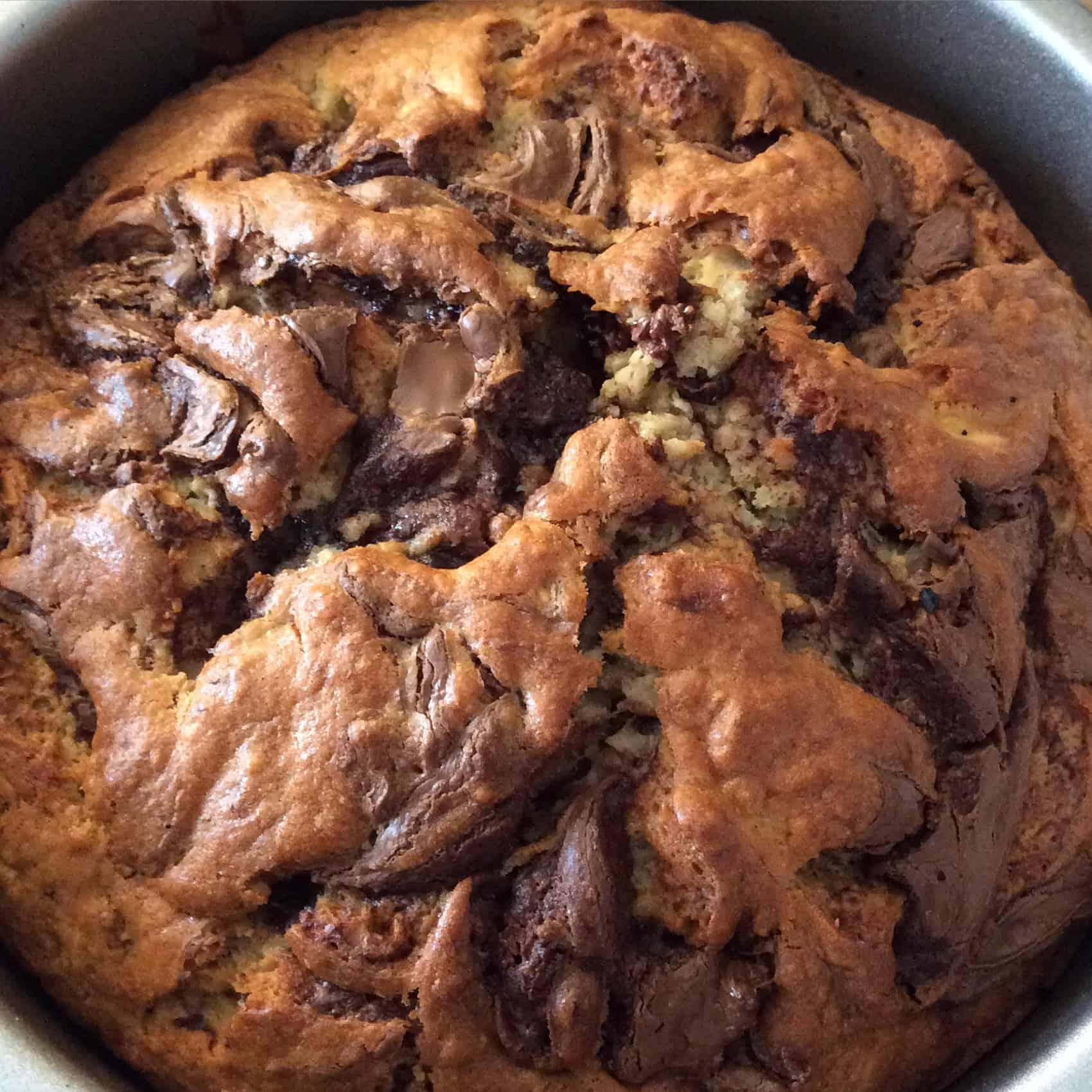 Banana and Nutella Cake - BakingQueen74