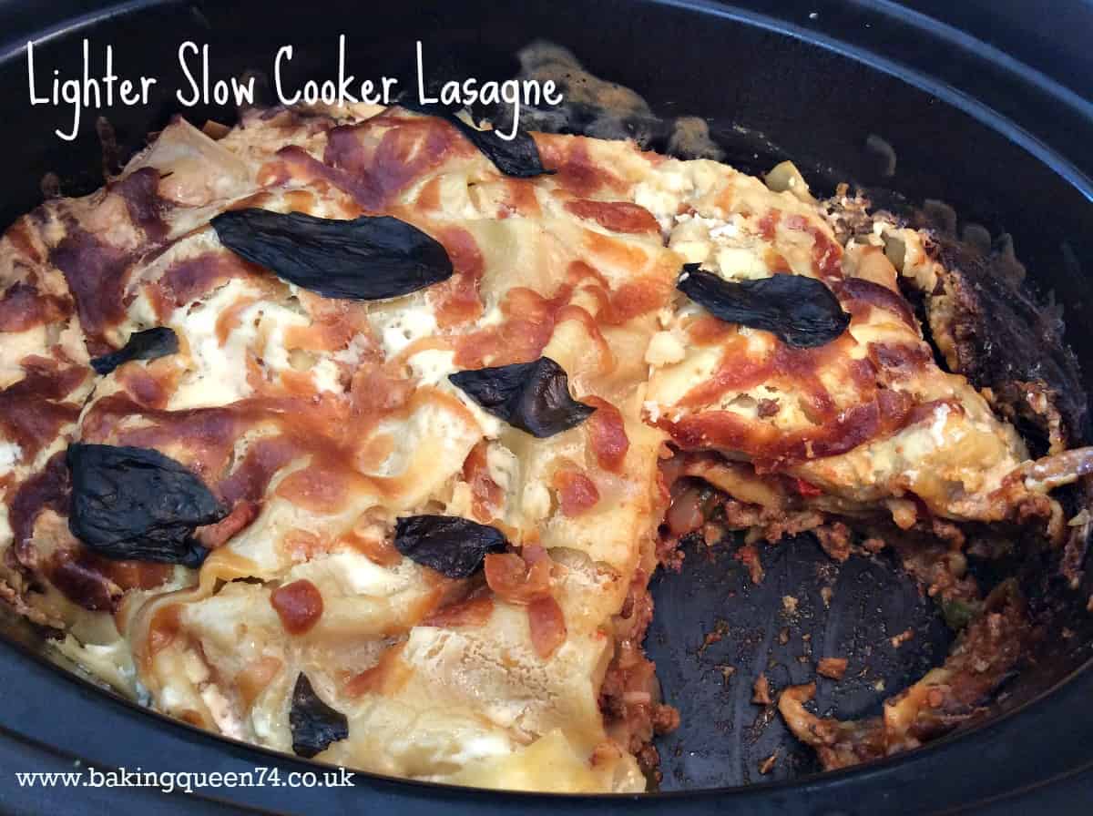 Lighter Slow Cooker Lasagne - BakingQueen74