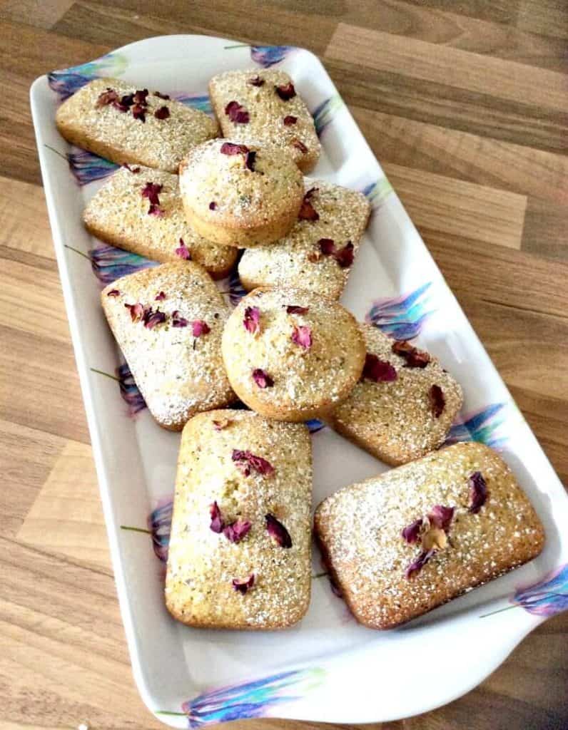 Pistachio, Cardamom and Rose Financiers