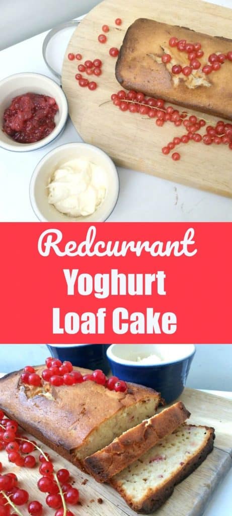 Redcurrant Yoghurt Loaf Cake 