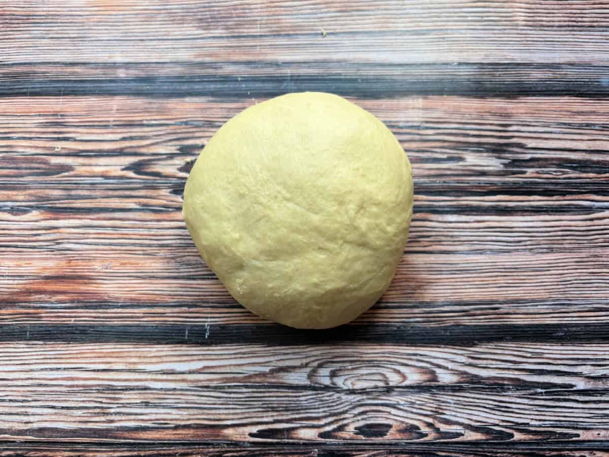 Dough after kneading, before first prove.