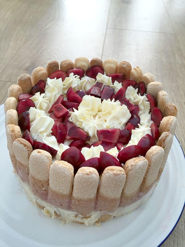 Cherry and Vanilla Charlotte Russe - BakingQueen74