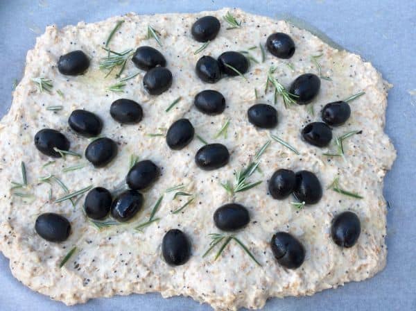 Wholemeal Olive Focaccia - BakingQueen74