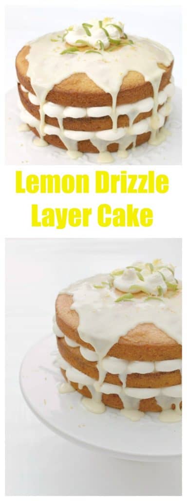 Lemon drizzle layer cake