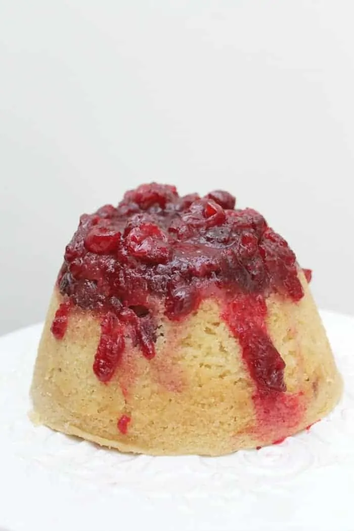 Slow Cooker Cranberry and Vanilla Steamed Pudding