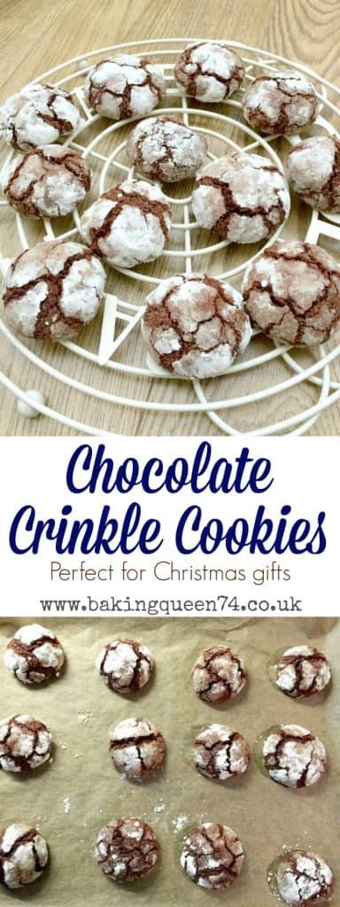 Chocolate crinkle cookies, perfect for gifting this festive season