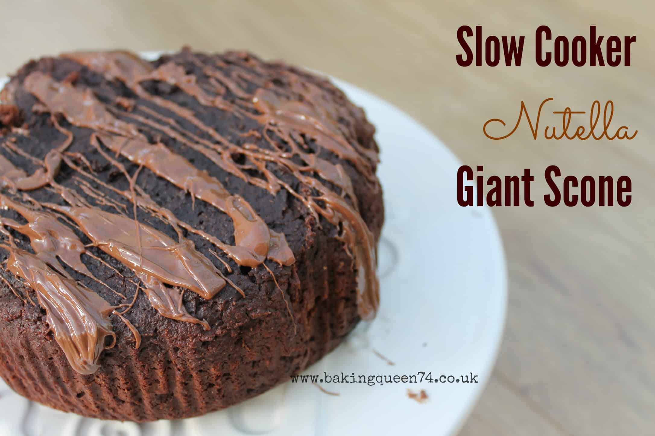 Slow cooker Nutella giant scone
