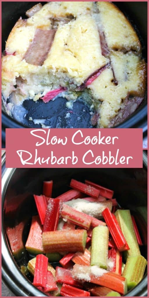 Slow cooker rhubarb cobbler recipe