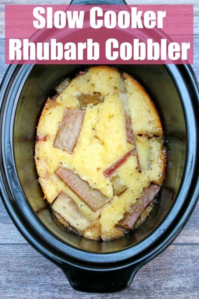 Slow cooker rhubarb cobbler recipe