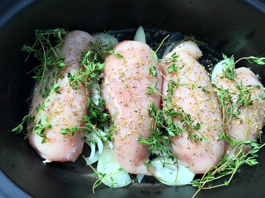 Slow Cooker Lemon and Herb Chicken with Asparagus