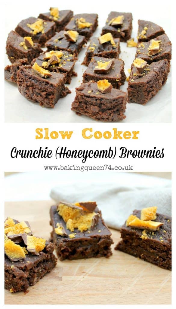 Slow Cooker Crunchie Brownies - so easy to make as a delicious treat