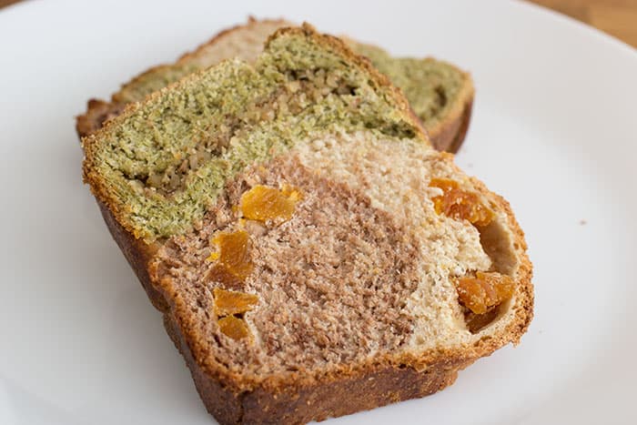 Matcha and cocoa fruit loaf by Cook Style