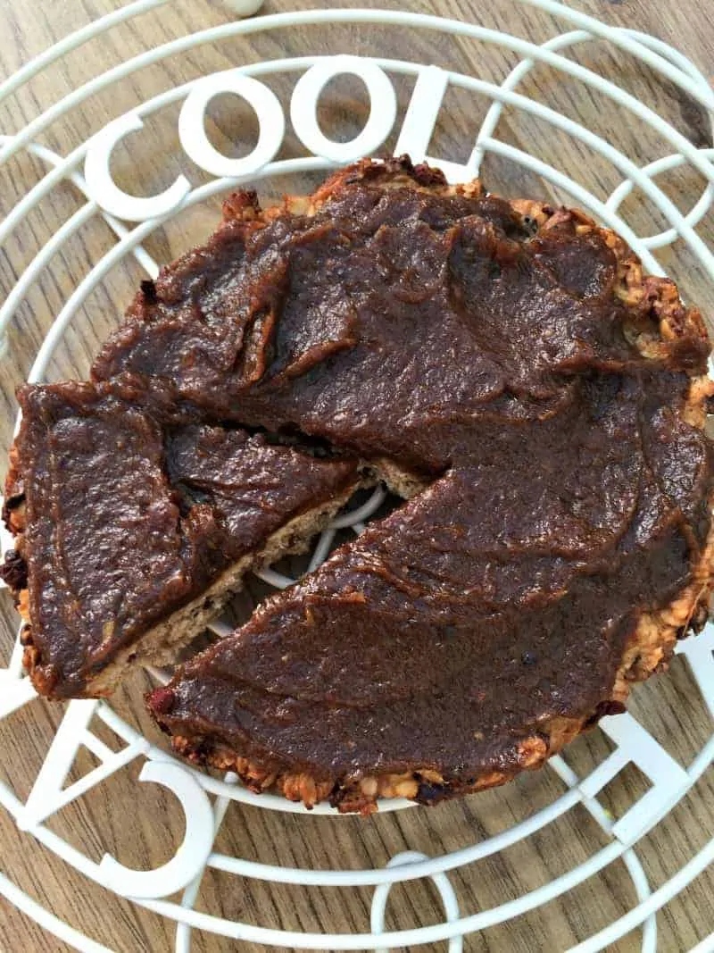 Slow Cooker Cacao Oat Slice with Date Caramel