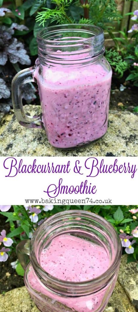 Blackcurrant and blueberry smoothie