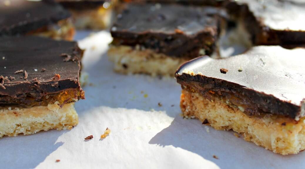 Jaffa Shortbread Slice